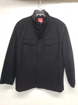 IZOD Mens Wool Blend PEACOAT XXL 2XL  Black New Without Tags - Image 1 of 4