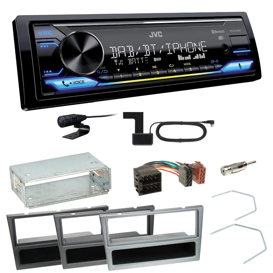 JVC KD-X472DBT DAB+ Bluetooth Einbauset für Opel Vectra C Signum Corsa Combo - Bild 1 von 1