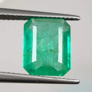 Certified 3.67 CT - Natural Zambian Emerald Octagon Shape Nice Luster Gem - 7405 - Picture 1 of 3