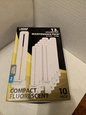 Feit Electric PL13/41 Fluorescent PL 2 Pin Bulb, 13-watt (4100K) Pack Of 10 - Image 1 of 3