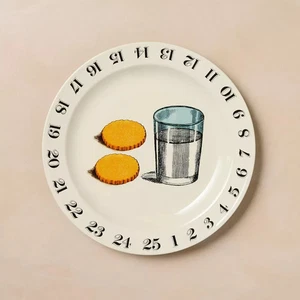 John Derian Target Stoneware Milk and Cookies Plate Platter Christmas -11 in - Picture 1 of 3