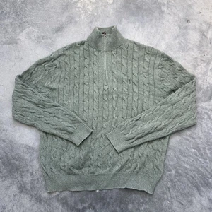 Polo Ralph Lauren Cabin Knit Green Half Zip Sweater Size XXL - Picture 1 of 7