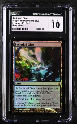 SECLUDED GLEN Lorwyn Foil Rare CGC 10 MTG [Nostalgium] - Image 1 of 2