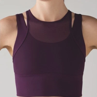 Sujetador deportivo Lululemon Double Tap II magenta más oscuro talla 6 entrenamiento fitness Foto 1 de 4