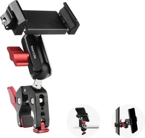 Motorcycle Phone Mount with Super Clamp,Dual 360°Ball Head & All Metal...  - Picture 1 of 9