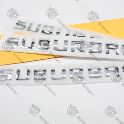 3X Glossy Chrome For Suburban Letters Emblems 3D Door Liftgate Badge 07-20 - Изображение 1 из 2