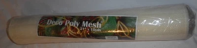 Deco Poly  21"x 30 Ft Decorative Mesh White   #RE100083 - NEW SEALED - Image 1 of 3