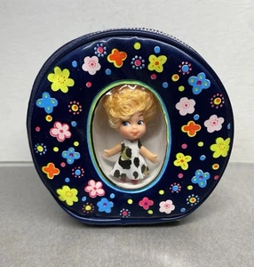 Vintage Liddle Kiddle Hongkong Klon versiegelt Vinyl Reißverschluss Geldbörse Blumen & Puppe - Bild 1 von 8