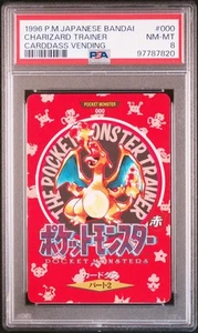 Charizard Trainer 1996 Bandai Carddass Vending Japanese 000 PSA 8 Town Map - Picture 1 of 2