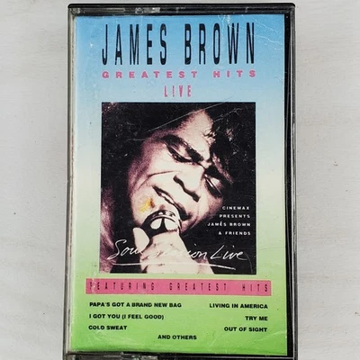 James Brown - Greatest Hits Live Scotti Bros, 1990 Cassette Fast Shipping - Image 1 of 3