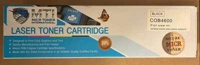 COB4600 Black  MICR Toner Cartridge (Oki B4550 B4550N B4600 B4600N) – Sealed - Image 1 of 4