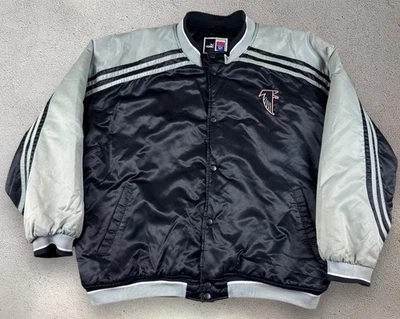 Vintage NFL Puma Atlanta Falcons Satin Bomber Jacket Men’s XXL Old Logo 90s - Image 1 of 4