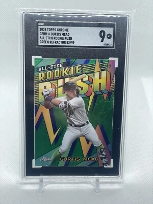 2024 Topps Chrome - All-Etch Rookie Rush #CERR-6 Curtis Mead (RC) green /99 - Image 1 of 3