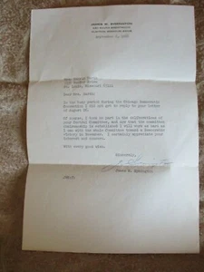 James Symington Autographed Letter Missouri Signed Congress U. S. House Chicago - Picture 1 of 3