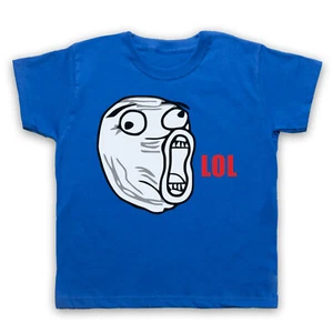 LOL FACE MEME RAGE COMIC FUNNY JOKE COMEDY LAUGH KIDS CHILDS T-SHIRT - Picture 1 of 11