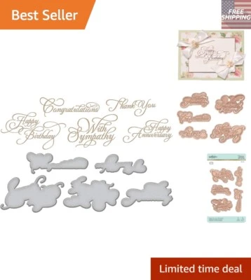 Becca Feeken's Glimmer Hot Foil Plates - 5 Sentiment Designs for Creative Crafts - Image 1 of 4