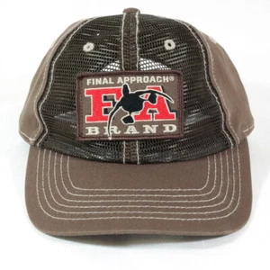 FINAL APPROACH Brown Cotton & Mesh Trucker Cap Hat Waterfowl Duck Goose Hunting - Picture 1 of 10