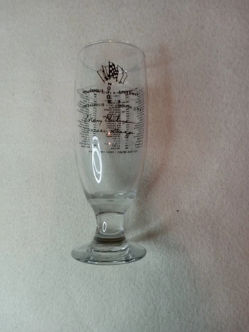 75 ANNV, Indy 500, tall wine glass, 1991 winner Rick Mears, see pics Cover