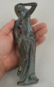ALTE MASSIVE BRONZE FIGUR - DAME MIT BOGEN - TOLLE DARSTELLUNG - Bild 1 von 13