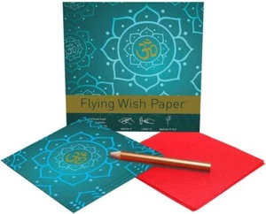 Flying Wish Paper - Escríbelo, enciéndelo y míralo volar, DORADO OM, 5"" x 5", Mini - Imagen 1 de 6