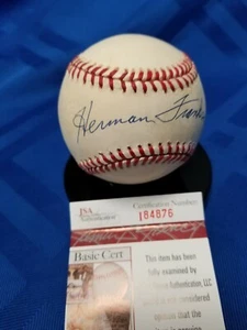 Herman Franks handsignierter NL Coleman Baseball. JSA authentifiziert. - Bild 1 von 4