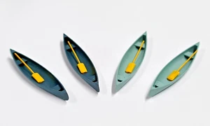 Calibre 00 escala 1/76 4x kayak/canoa resina impresa en 3D - Imagen 1 de 6