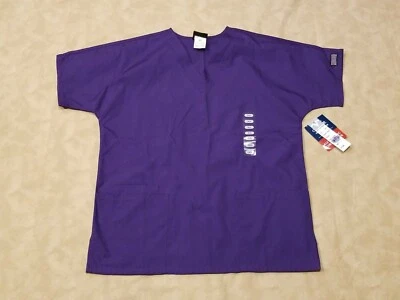 Authentic Cherokee Workwear Purple Life V Uniform Missy Fit Scrub Top Womens XS - Image 1 of 4