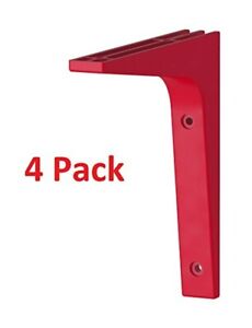 New IKEA EKBY STODIS Bracket 7" x 7" RED - Discontinued - SET OF 4