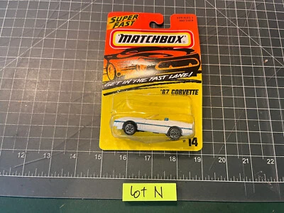 1 NUEVO Matchbox Superfast 1987 C4 WHITE CORVETTE #14 Lote de Coches de Coleccionista N Foto 1 de 4