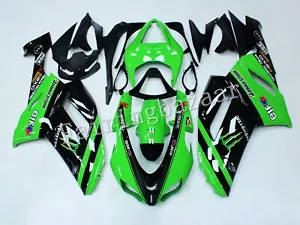 Fit for 2007 2008 ZX6R Green Black ABS Injection Bodywork Fairing Kit - Foto 1 di 6