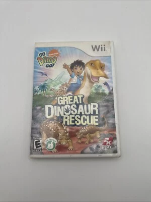 Go, Diego, Go Great Dinosaur Rescue (Nintendo Wii, 2008) Complete W/ Manual - Image 1 of 4