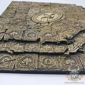 300x300 diorama display base, sisters battle, sororitas, ruined sanctuary, - Picture 1 of 6