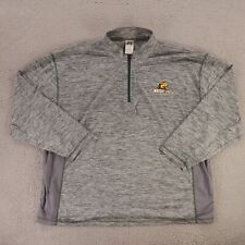 Wright State Raiders Sweater Mens 3XL Gray Polyester Russell 1/4 Zip Pockets