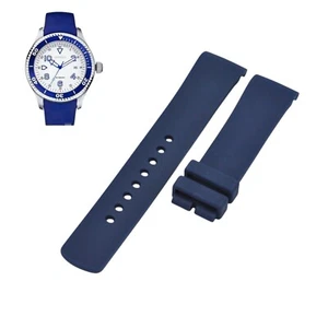 A14557G 22mm Blue Rubber Watch Strap For Nautica - Picture 1 of 7