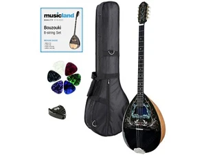Greek 8-string Bouzouki Bundle inc. Foam Case, Extra Strings, Picks & Pickholder - Picture 1 of 17