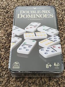 Double Six Dominoes Game Tin/28 Piece Spin Master Cardinal Classics NEW 