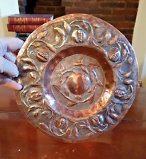 Suoerb Arts & Crafts Copper Wall Plate 27.5 cms Diameter