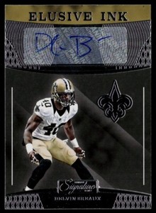 2016 Donruss Signature Series Elusive Ink Delvin Breaux Auto New Orleans Saints