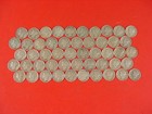 Mercury Silver Dime Complete 50 Coin Roll 90% Silver $5 Face Circulated Mixed