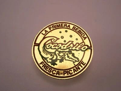 Cocodrilo La Primera Bebida Fresca-Picante Evento Vintage Tie Tack Solapa Pin L18 Foto 1 de 4