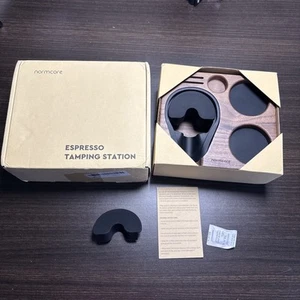 Normcore Wood Tamping Station 58mm Portafilter, Tamper, Distributor, Puck Screen - Picture 1 of 9