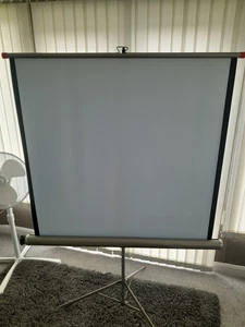 Projector Screen Portable Folding Tripod Base Adjustable Screen Size 104cm Wide - Bild 1 von 4