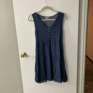 Maurice’s Women’s Denim Colored Dress With Buttons Size Medium - Picture 1 of 6