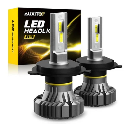AUXITO H4 9003 HB2 LED Bulbs Hi/Lo Fanless Beam 6500K Xenon White Headlight Lamp - Image 1 of 4
