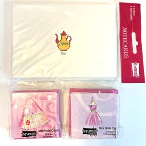 STUDIO 18 Feminine Notecard Bundle 3 Designs 32 BLANK Notecards & Envelopes NEW - Picture 1 of 8