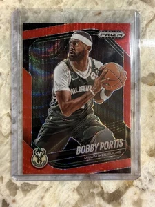2024-25 Panini Prizm Black #222 Bobby Portis Red Wave Bucks - Picture 1 of 2