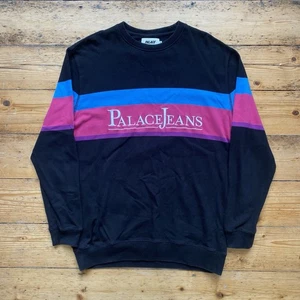 Palace jeans FW17 Skate Black and Multi Spell out Graphic crewneck - Picture 1 of 10
