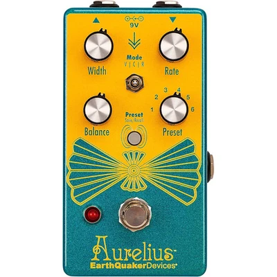 EarthQuaker Devices Aurelius Tri-Voice Chorus Pedal verde azulado brillante/amarillo dorado Foto 1 de 4