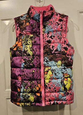 Colete acolchoado Nike juvenil meninas jaqueta grande 12-13 reversível - Imagem 1 de 4