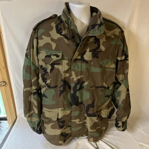 USGI M-65 Field Jacket Medium Regular Woodland Camo No Hood/No Liner Free Ship - Picture 1 of 12